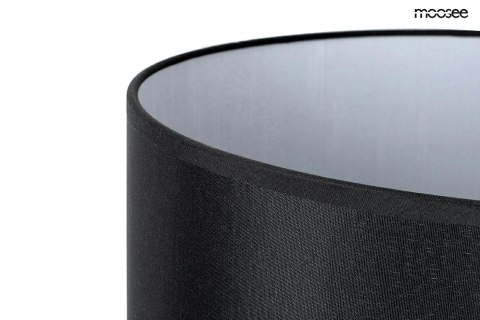 Lampa stołowa MOXY złoto - czarna, czarny abażur, tkanina