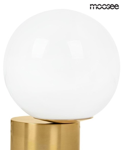 Lampa stołowa PARLA 20 złota, biała kula