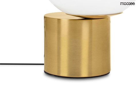 Lampa stołowa PARLA 20 złota, biała kula