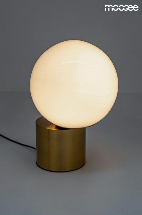 Lampa stołowa PARLA 20 złota, biała kula