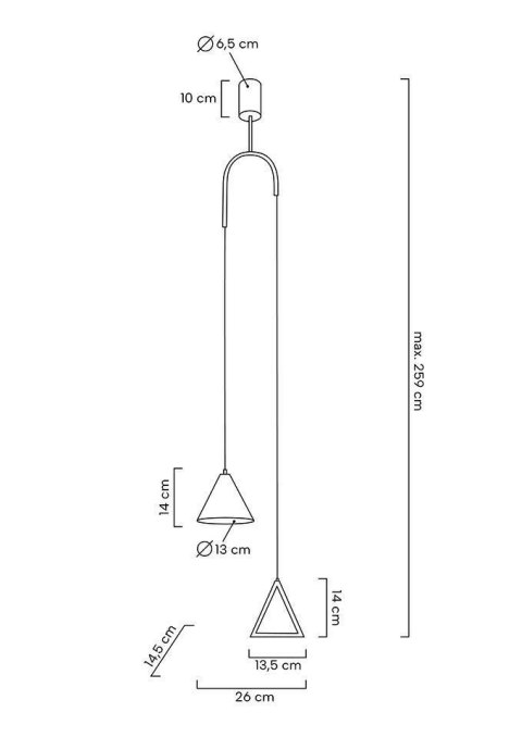 Lampa wisząca ACUSTICA złota