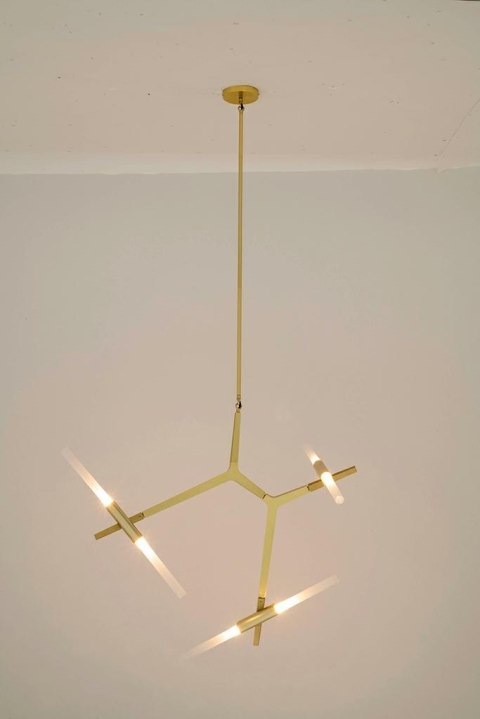 Lampa wisząca CANDELABR 6 złota