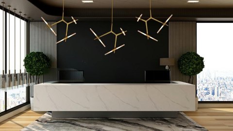 Lampa wisząca CANDELABR 6 złota