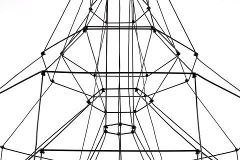 Lampa wisząca 280 cm/115 cm FLUSSO 20 czarna, nowoczesna