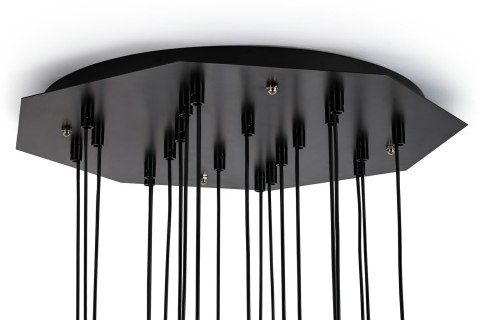 Lampa wisząca 280 cm/115 cm FLUSSO 20 czarna, nowoczesna