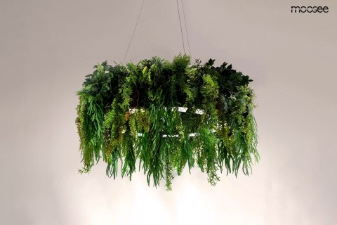 Lampa wisząca GARDENS 70 cm czarna, rośliny