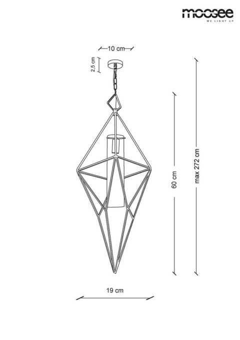 Lampa wisząca HAVANA M - złota