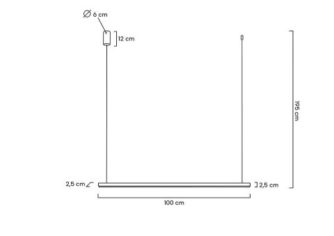 Lampa wisząca LINUS 100 złota