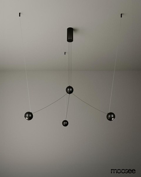 Lampa wisząca OCTO 3 czarna