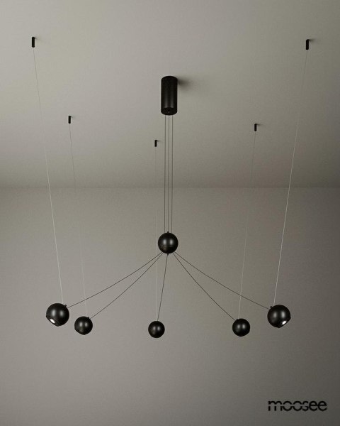 Lampa wisząca OCTO 5 czarna
