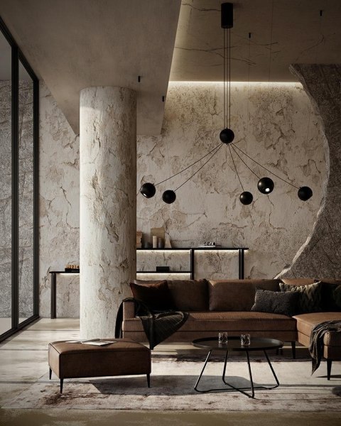 Lampa wisząca OCTO 5 czarna