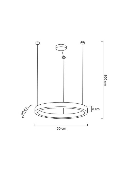 Lampa wisząca RING LUXURY 50 złota