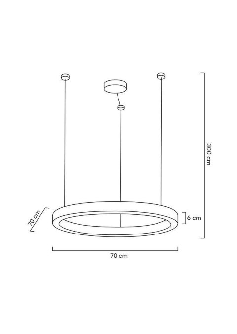 Lampa wisząca RING LUXURY 70 złota