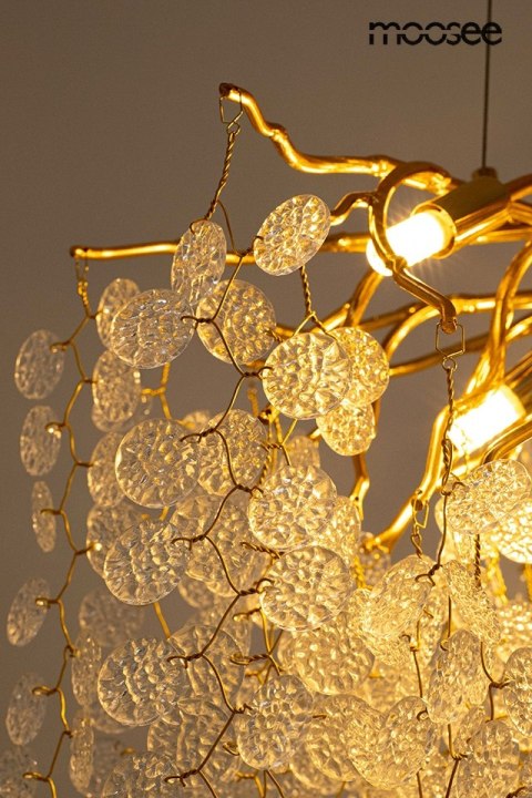 Lampa wisząca RIVIERA 60 złota / clear