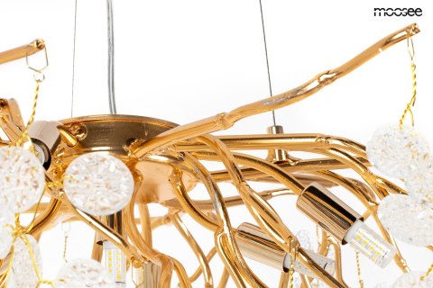 Lampa wisząca RIVIERA 60 złota / clear