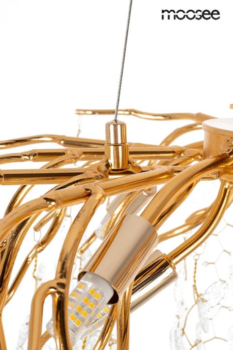 Lampa wisząca RIVIERA 60 złota / clear