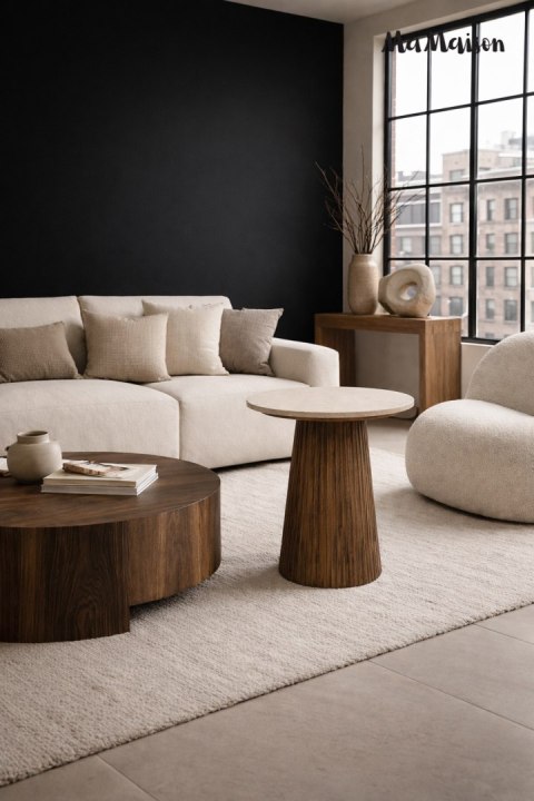 MaMaison stolik pomocniczy ARGENTINA 50 marmur / drewno