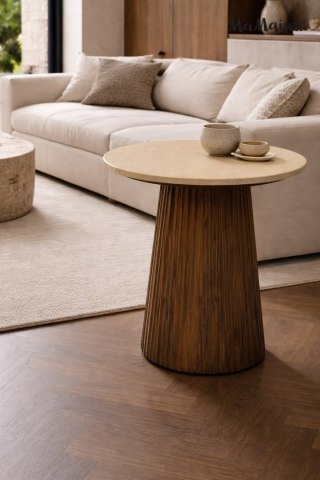 MaMaison stolik pomocniczy ARGENTINA 50 marmur / drewno