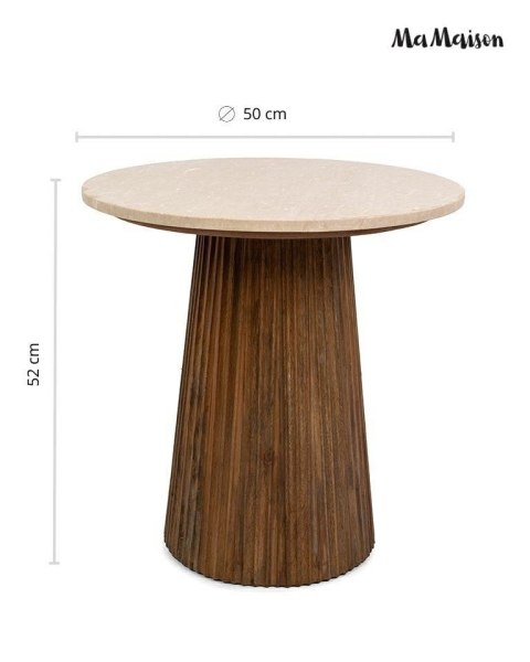 MaMaison stolik pomocniczy ARGENTINA 50 marmur / drewno