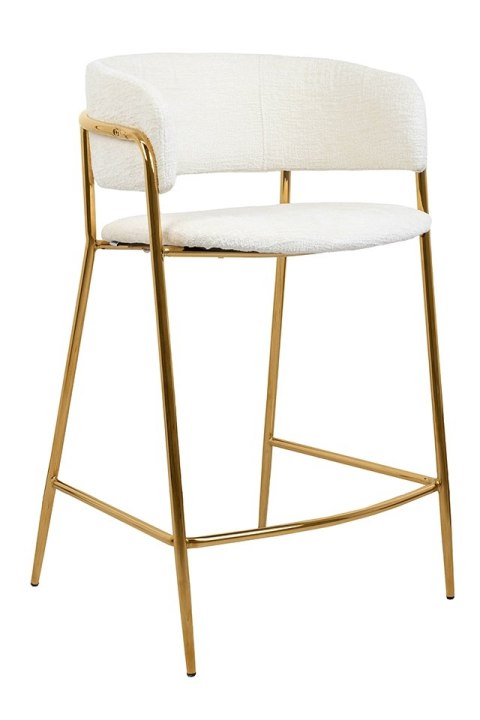 Krzesło barowe hoker DELTA 65 białe tapicerowane