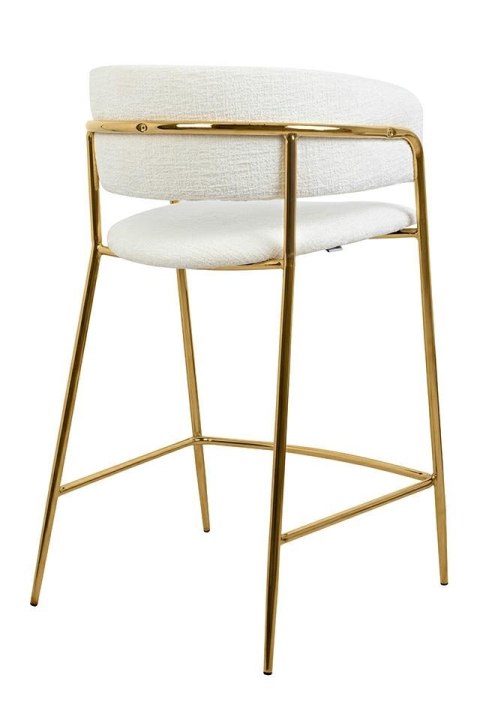 Krzesło barowe hoker DELTA 65 białe tapicerowane