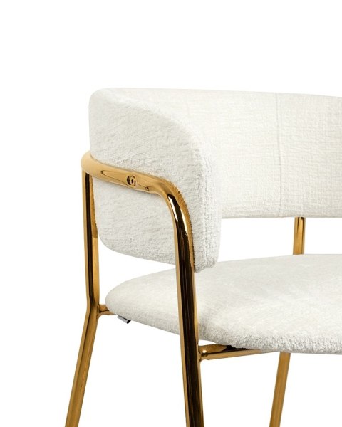 Krzesło barowe hoker DELTA 65 białe tapicerowane