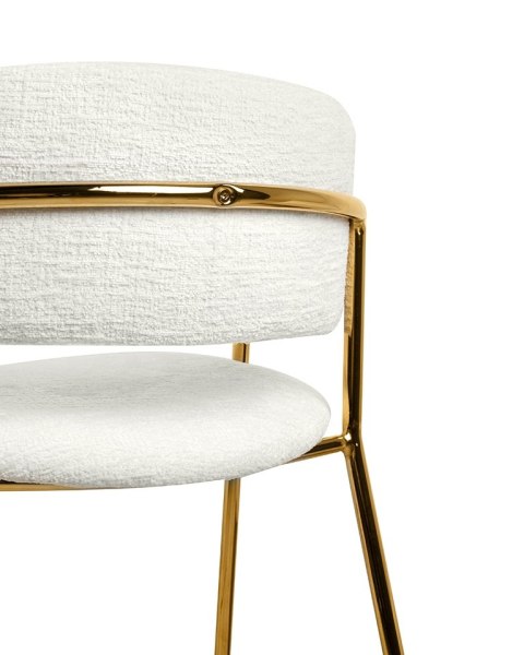 Krzesło barowe hoker DELTA 65 białe tapicerowane