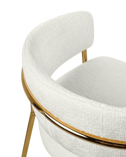 Krzesło barowe hoker DELTA 65 białe tapicerowane