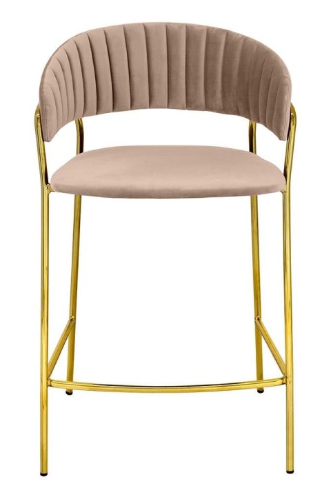 Krzesło barowe hoker MARGO 65 khaki / beżowe
