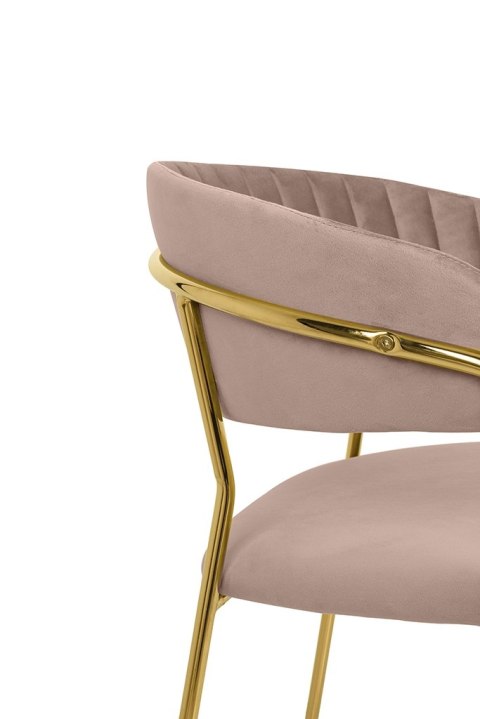 Krzesło barowe hoker MARGO 65 khaki / beżowe