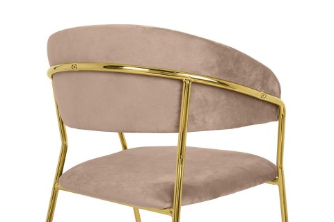 Krzesło barowe hoker MARGO 65 khaki / beżowe