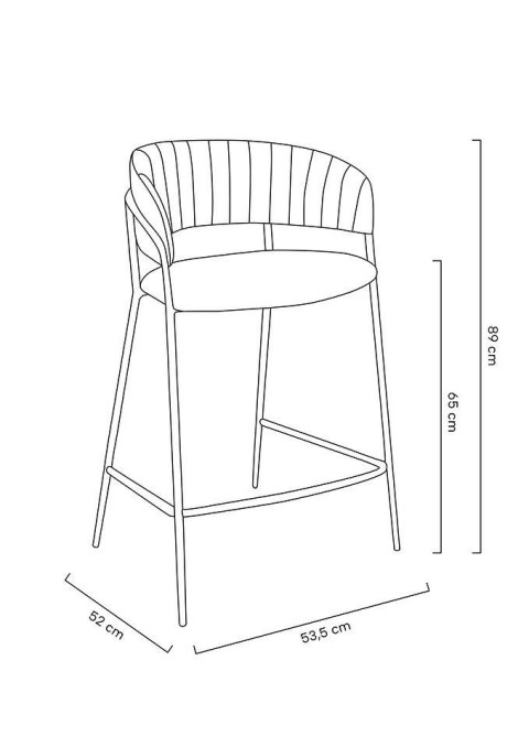 Krzesło barowe hoker MARGO 65 khaki / beżowe