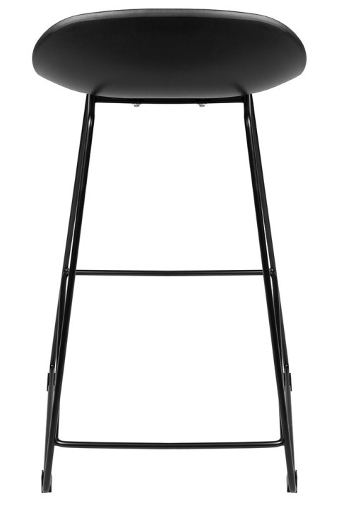 Krzesło barowe hoker ROLF czarne 66 cm - polipropylen, metal