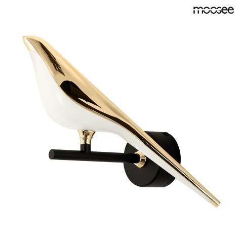 Lampa ścienna BIRD złota