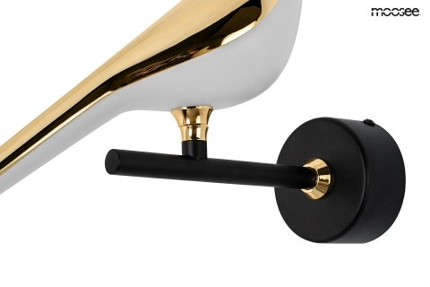 Lampa ścienna BIRD złota