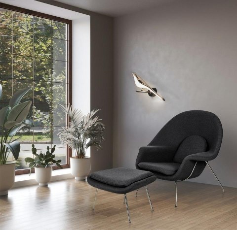 Lampa ścienna BIRD złota