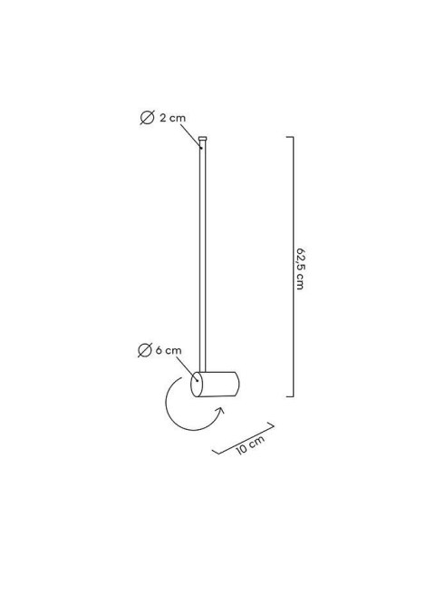 Lampa ścienna OMBRE 60 cm biała