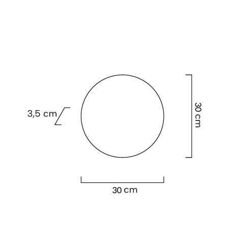 Lampa ścienna SHADOW SUN 30 cm - złota