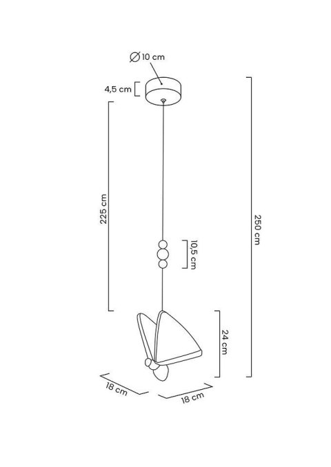 Lampa wisząca BUTTERFLY M złota