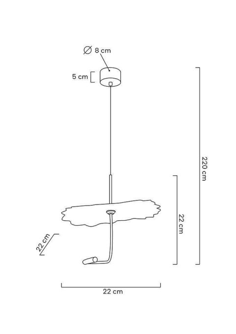 Lampa wisząca LEAFS złota