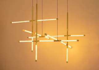 Lampa wisząca 250 cm / 145 cm MIKADO M złota