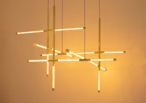 Lampa wisząca 250 cm / 145 cm MIKADO M złota