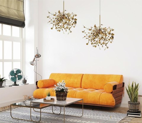 Lampa wisząca MONETE SINGLE złota