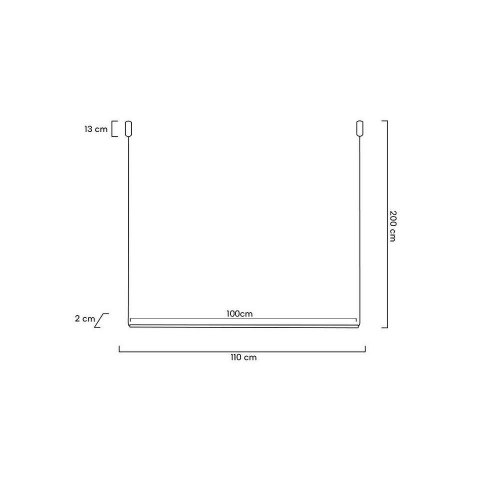 Lampa wisząca OMBRE LEVEL 100 złota