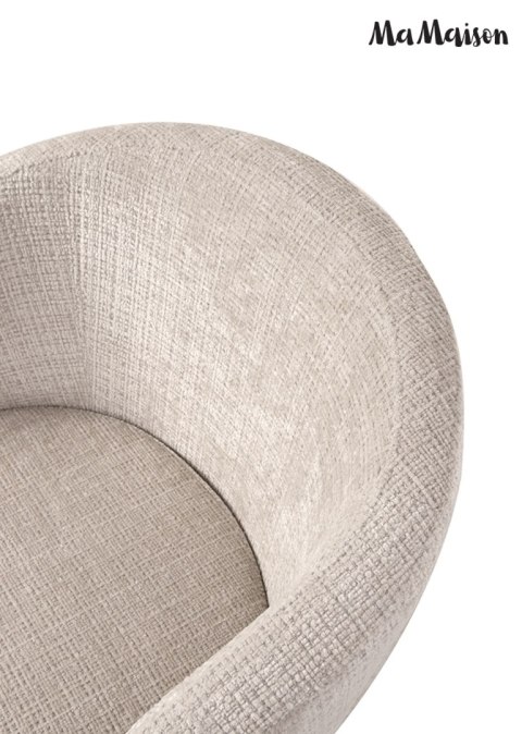 MaMaison krzesło SHELLY beżowe
