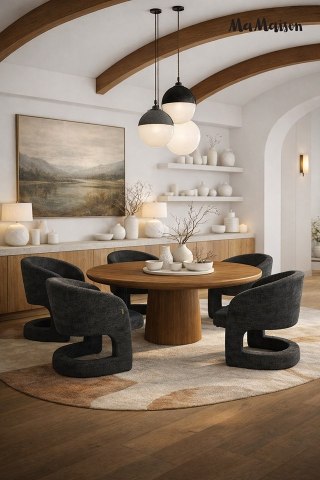 MaMaison krzesło SHELLY czarne