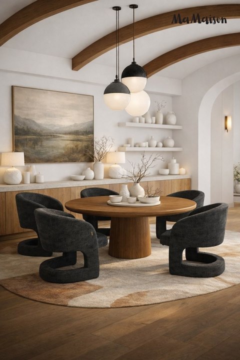 MaMaison krzesło SHELLY czarne