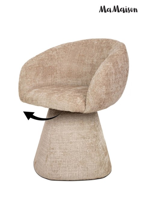 MaMaison krzesło obrotowe PEDRA beżowe