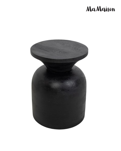 MaMaison stolik pomocniczy BISATO 35 czarny/drewno