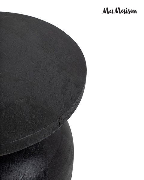 MaMaison stolik pomocniczy BISATO 35 czarny/drewno